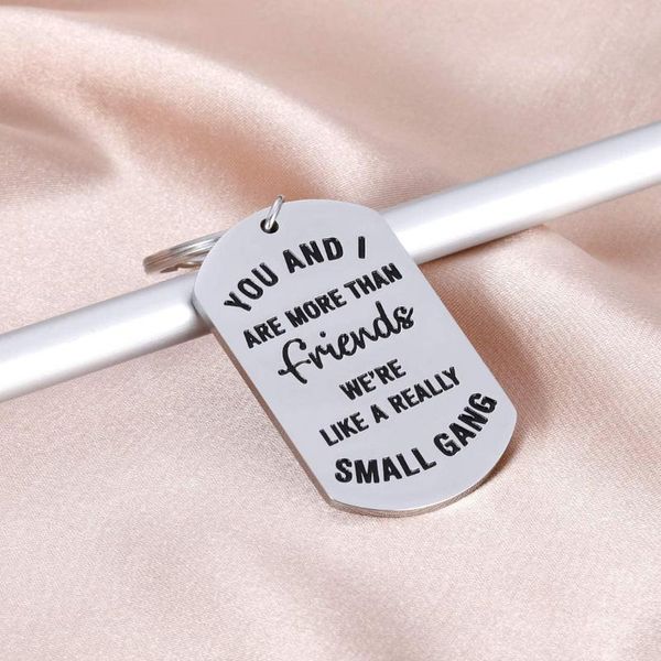 

keychains friends keychain gift for women men -friendship bff gifts birthday wedding coworker girlfriends jewelry graduation keyring, Silver