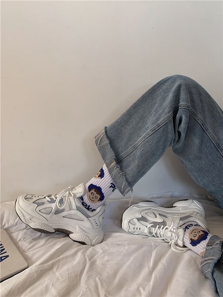 

dada fashion women's spring new versatile breathable thick soled students ins net red leisure super fire sports shoes 2020, Black