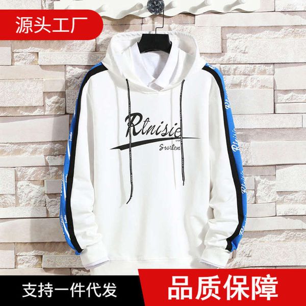 

sweater 2019 printed new youth student hooded pullover sportswear men's top, Gray