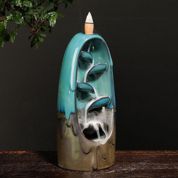 

fragrance lamps 1pc backflow incense burner waterfall ceramic censer home shop deskdecor