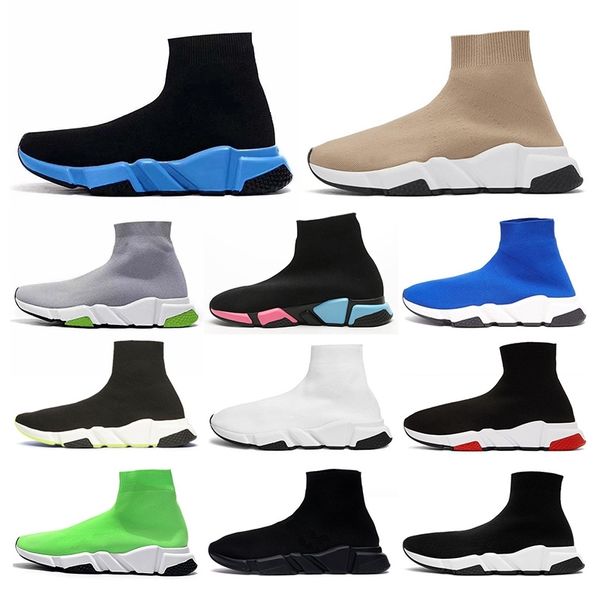 

originals speed trainer sock designer shoes luxury platform runners casual sneakers vintage tripler étoile flat socks knit boots sports shoe, Black