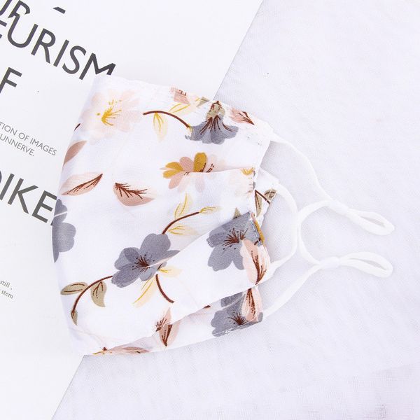 

breathable sunscreen summer woman lady spring chiffon mouth washable reusable mask floral face masks