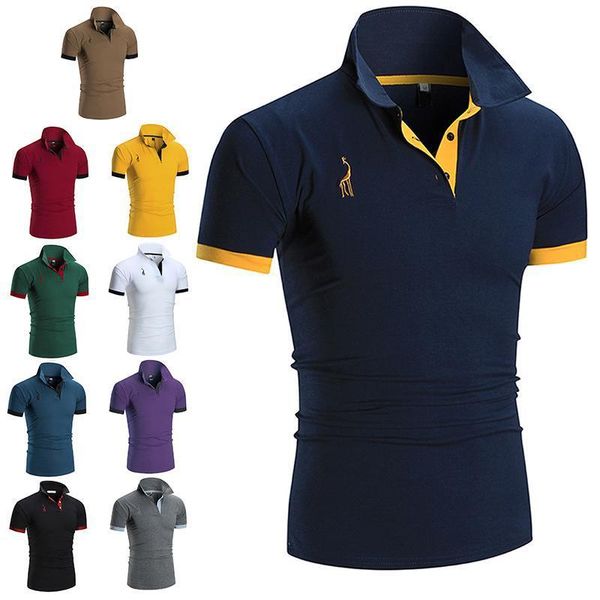 

designer men s stand collar cotton t shirt camisa polo shirts black friday 2021 deals, White