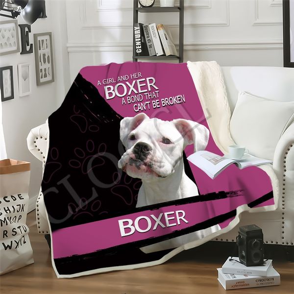 

cloocl a girl and her rottweiler dog blanket 3d print double layer travel youth fashion bedding throw blankets sofa quilt