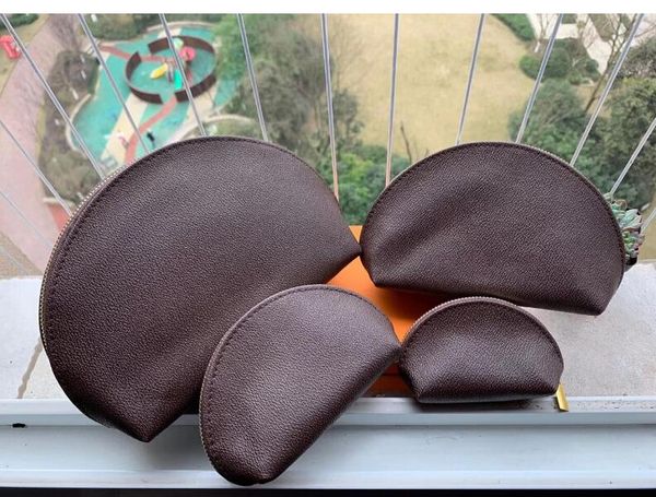 

sell 4pcs brown women cosmetic bags organizer makeup bag travel pouch make up bag ladies cluch purses organizador toiletry bag