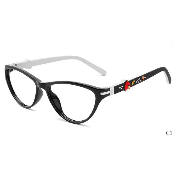 

glasses children's anti-blue radiation computer anti-fatigue glasses mobile phone eye protection children flat light eye protection tr6, White;black