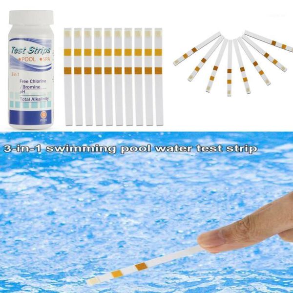 

pool & accessories 50pcs swimming test paper residual chlorine ph value strip tub water quality a bottle cleanning tool piscina1