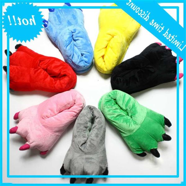 

2020 winter warm soft indoor floor slippers women men children shoes feet funny animal christmas monster dinosaur claw pluche home