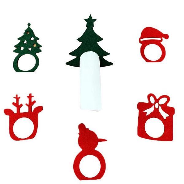 

12pcs christmas napkin rings napkin buckles nonwoven napkin holders dinning table setting for casual or formal occas qylcvd