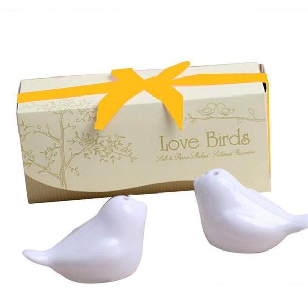 

mini wedding favor love bird salt and pepper shaker set party gift with package box for wedding jllgsv homeindustry