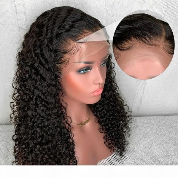 

lace front human hair wigs 13*4 brazilian kinky curly human hair wig preplucked with baby hair beaudiva curly lace front wig plsdaf, Black;brown