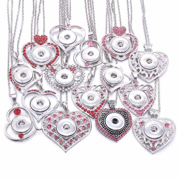 

wholesale snap jewelry necklace handmade diy charm beaded snap button necklace 18mm 20mm snap buttons jewelry beads necklace q bbyort, Silver