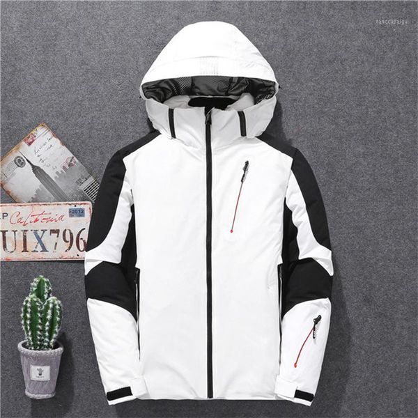

new men's down jacket outdoor winter ski suit youth fashion thickened cold proof hooded short down jacket for men1, Black