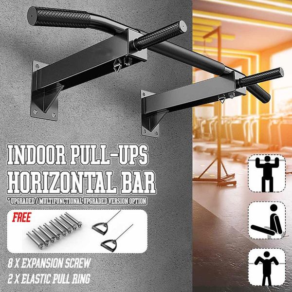 

horizontal bars 440lbs wall mounted chin pull up push up bar home gym fitness equipment exercise training bar workout sports