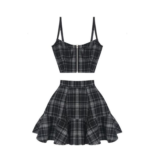 

gothic girl summer harajuku women fashion skirts cute black pleated skirt punk high waist female short skirt suit
