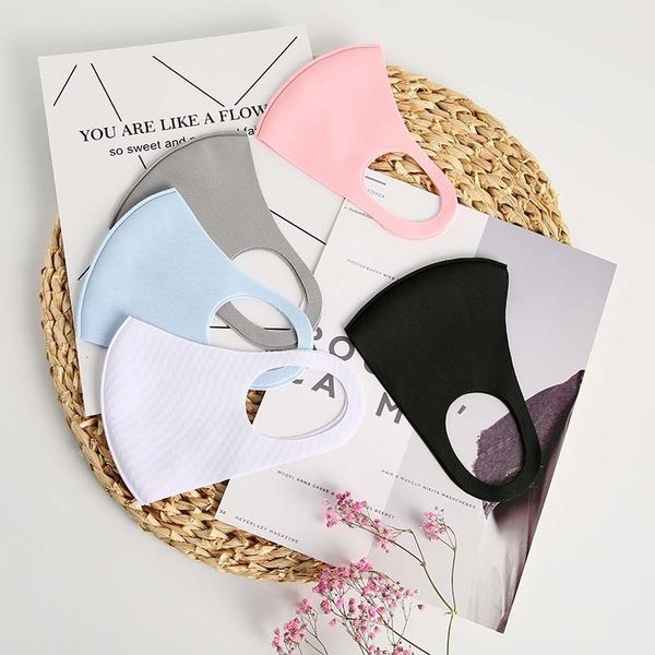 

red breathing dhl with valve shippingmesh for men women ice silk knitted cotton dustproof and breathable mask