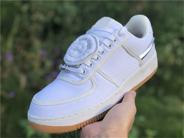 

new release travis scott x 1 low sail gum light brown skateboard shoes men women 3m reflective outdoor sneakers zapatos with original box