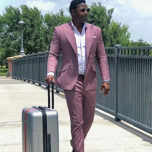 

tailored plus size mens pants suits groom man coat business wedding blazer 2 pcs (jacket+pants), Black;gray