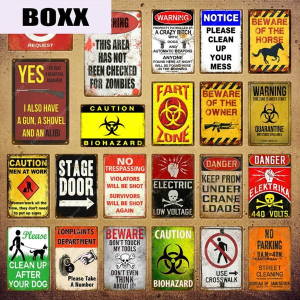 

bus sno parking metal tin signs stage door plaque danger poster for home bar pub garden decor fart zone wall painting yi-186