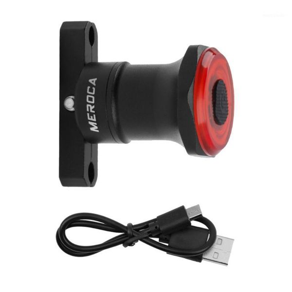 

1pc smart brake light usb charging intelligent durable sensor rear light saddle taillight brake for mtb bicycle1
