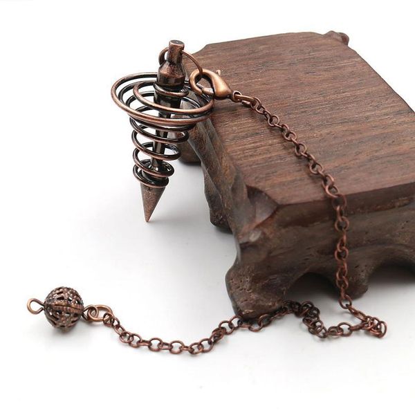 

reiki pendant necklace metal pendulum for dowsing divination reiki healing spiritual wicca women men amulet charm jewe qylfcj, Black