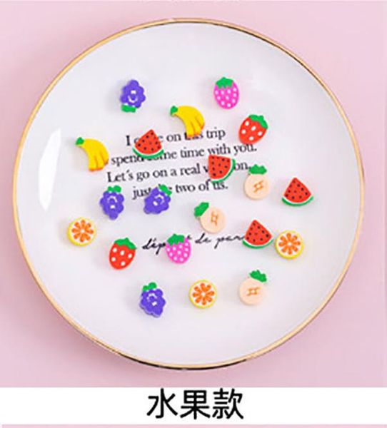 

20pcs mini fruit animal digital cake pencil eraser rubber cute student stationery school kindergarten supplies kids prizes h bbytor