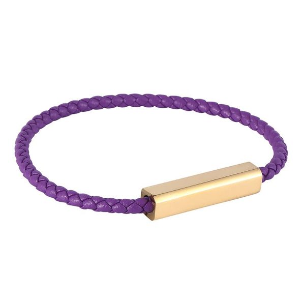 

charm bracelets bracelet purple leather fit charms trendy diy jewelry women bb0608, Golden;silver