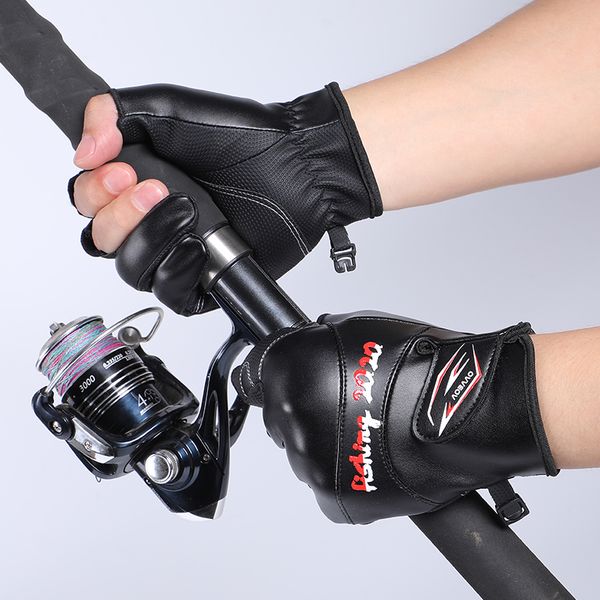 

fishing gloves show three fingers outdoor sunscreen, antiskid and thermal insulation