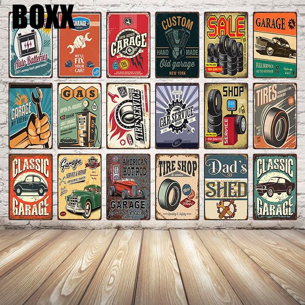 

classic garage metal sign tin poster home decor bar wall art painting 20*30 cm size