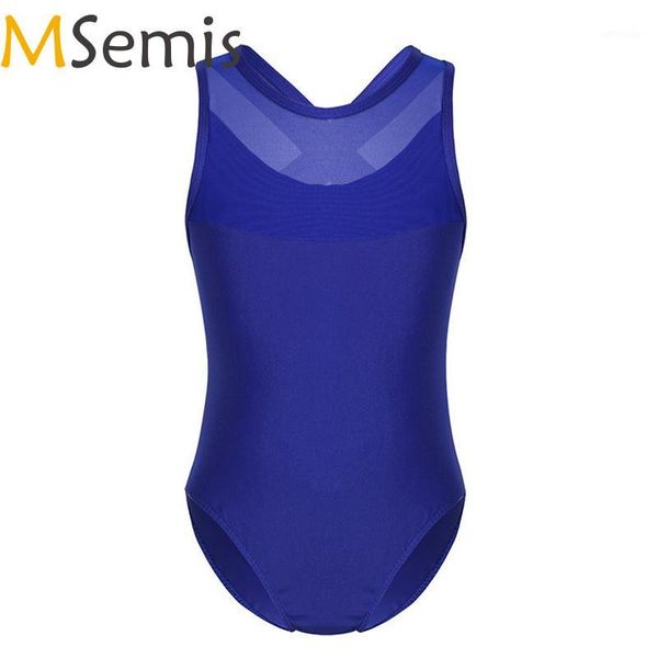 

gymnastic swimsuit for girls leotard ballet dress gymnastics dress ballerina mesh splice straps criss-cross cutout back ballet1, Black;red