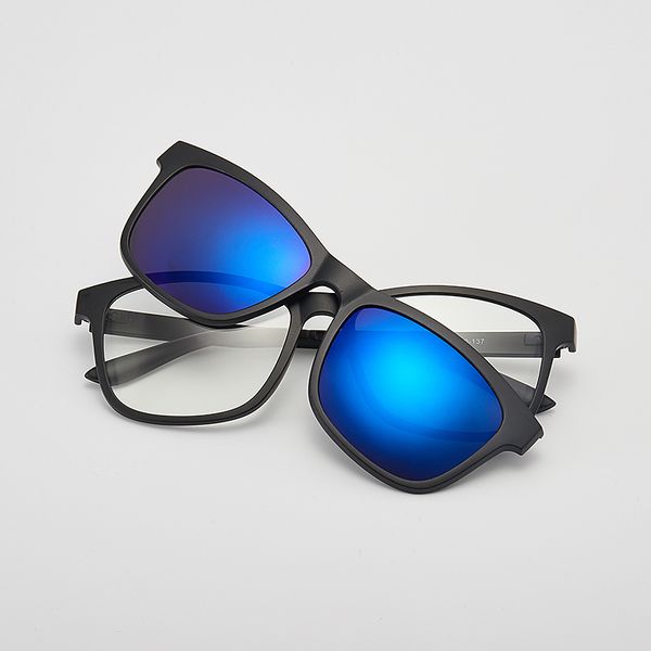 

offray tr90 polarized sunglasses clip on matching plastic material lenses 2201a uv400 protection eyewear, White;black