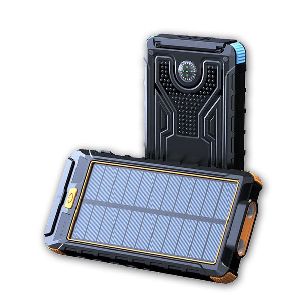 20000 mAh Solar Power Bank Ladegerät Externer Backup-Akku mit Kleinverpackung für iPhone iPad Samsung Handy