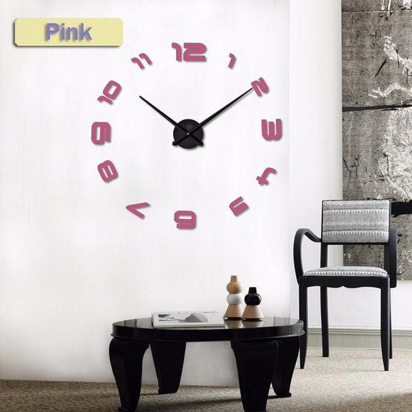 

wall clocks 2021 fashion diy clock acrylic eva mirror large personalized digital 120cm x 120 cm