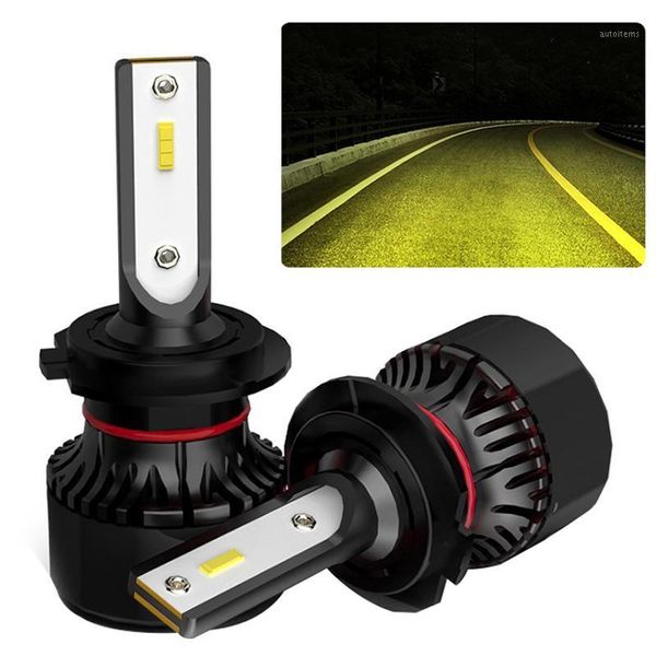 

car front fog light bulbs h3 h8 h11 9006 hb4 dual color led day lights lemon gold yellow fog lamp1