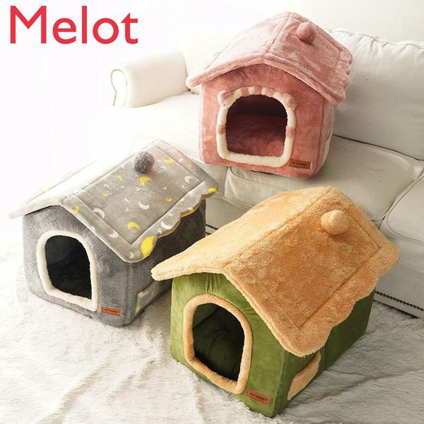 

kennel house type winter warm small dog teddy cat nest four seasons universal kennel dog bed pet supplies