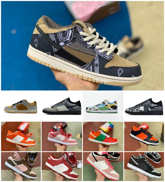 

2020 travis scotts x sb dunks low strangelove mens running shoes chunky dunky dunks safari sp brazil university red muslin