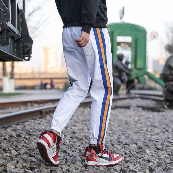 

2020 new casual men pants color block patchwork harem joggers harajuku male sweatpants hip hop trousers streetwea m-3xl1, Black