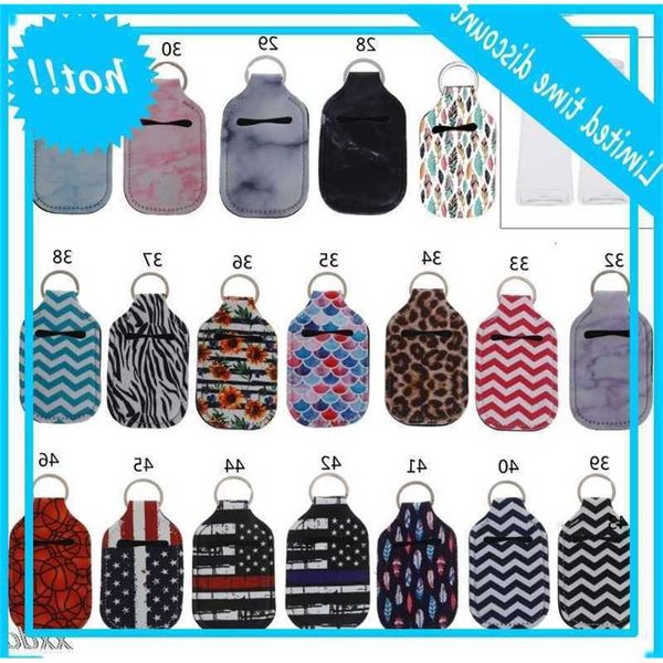 

handheld disinfectant keychain holder small leg travel bottle replaceable containers reusable bottles with key hanger carriers, Black