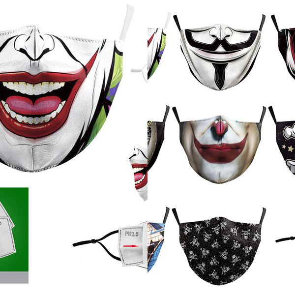 

cotton reusable droll mask fashion skull flag digital sports halloween cosplay face masks dust warm reuseoutletpvzg