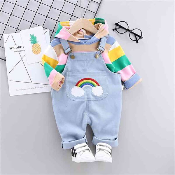 

autumn toddler clothes set baby kids boys girls rainbow solid romper pants casual outfits fashion cute clothing set, White