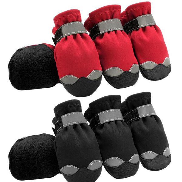 

winter dog shoes warm pet dog boots waterproof puppy dog rain snow booties socks reflective for small large footwear bbyadu