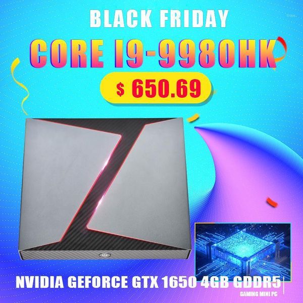 

new arrival intel core i9 9980hk 9880h gaming mini pc windows 10 gtx 1650 gddr5 4k htpc deskcomputer dp wifi usb usb-c1