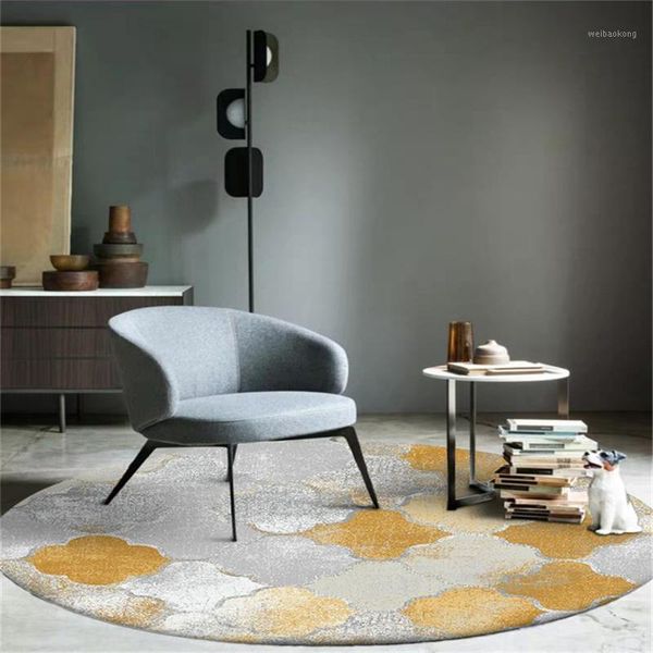 

carpets nordic old style orange gray geometric floral round rug carpet living room morocco decoration mat bedside tables for bedroom1