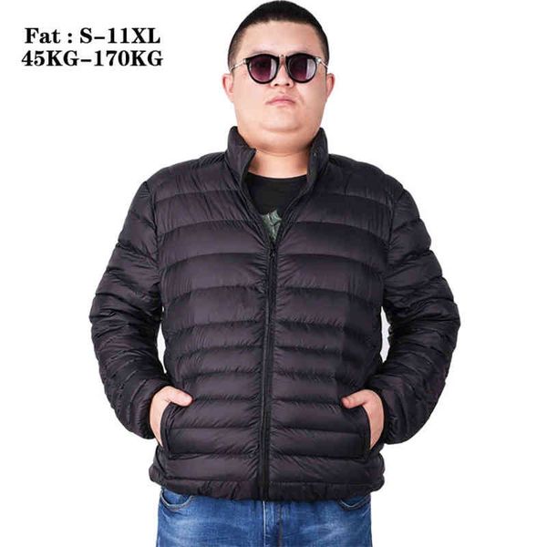 

Super light duck feather men's et, large coat 8xl, 9xl, 10xl, 11xl, high neck, lightweight, Black