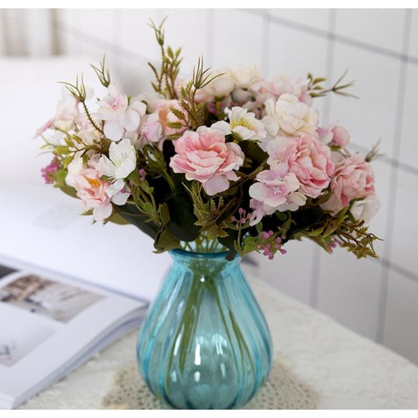 

peony diy party decoration vintage silk artificial flowers small rose wedding fake flowers festival supplies home decor bouquet f wmtrhj