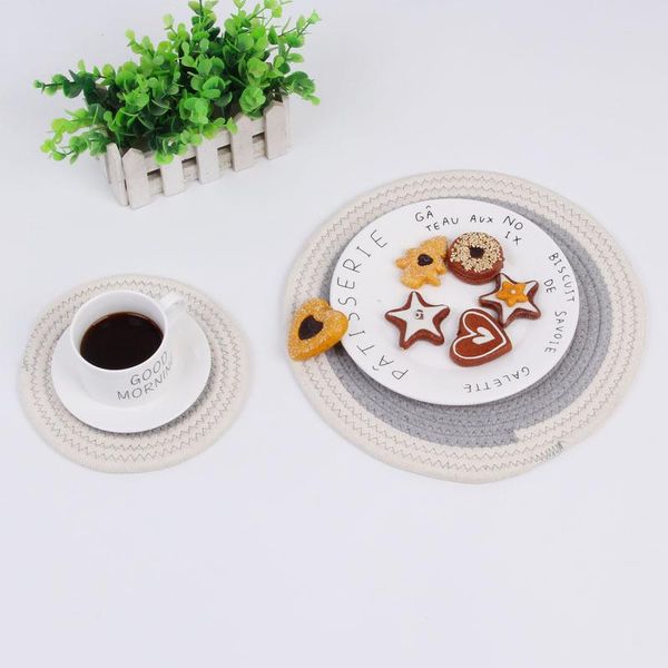 

домашний коврик дизайн столовый изоляционный прокладки круглые метки хлопчатобумажные столовые коврики кухонные аксессуары украшения домашня