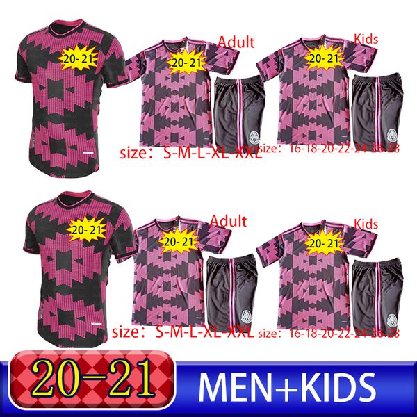 

20 21 mexico soccer jerseys away h.lozano dos santos chicharito 2020 2021 national team sports football uniform shirts, Black;yellow