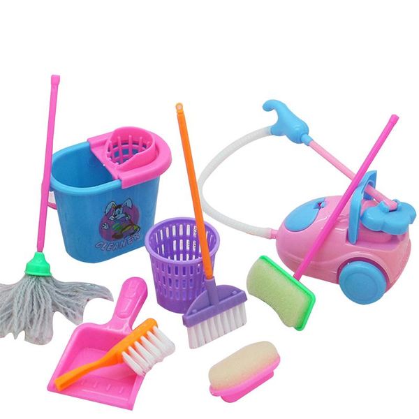 

9 шт. / комплект мини-кукла аксессуары бытовой уборки инструменты для куклы аксессуары высокое качество кукольные домики детские преподобные