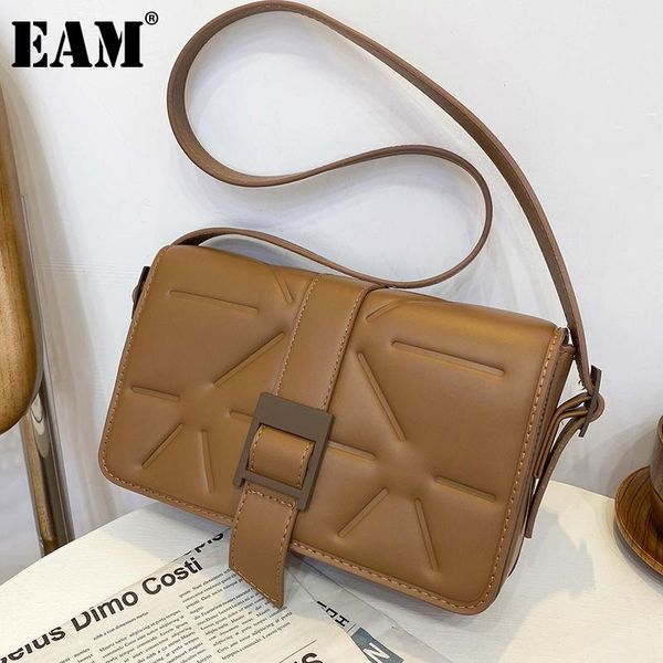 

cross body [eam] women vintage pu leather flap personality all-match crossbody shoulder bag fashion tide 2021 18a1169