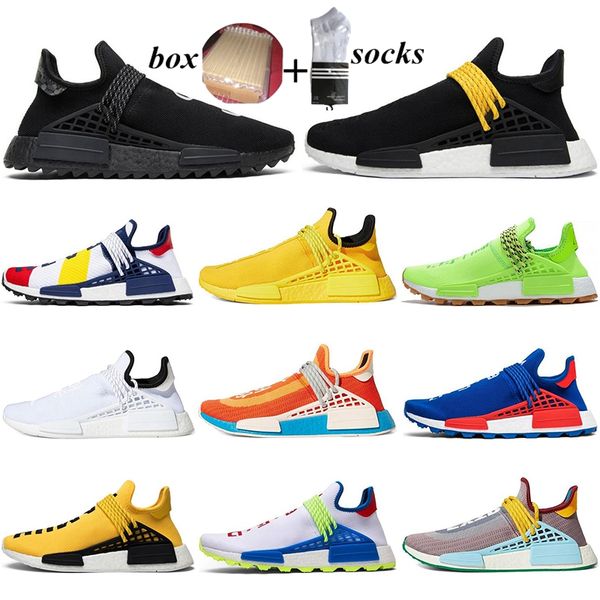 

with box 2021 pharrell williams human race races tennis men running shoes woman yellow chocolate nerd black mens trainers sneakers 36-45